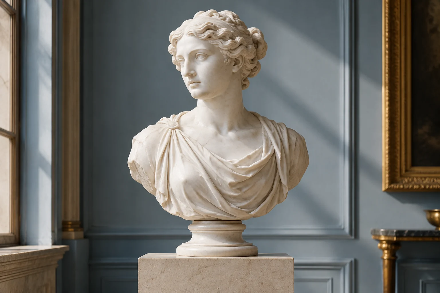 Scultura classica, dettaglio di un’opera d’arte